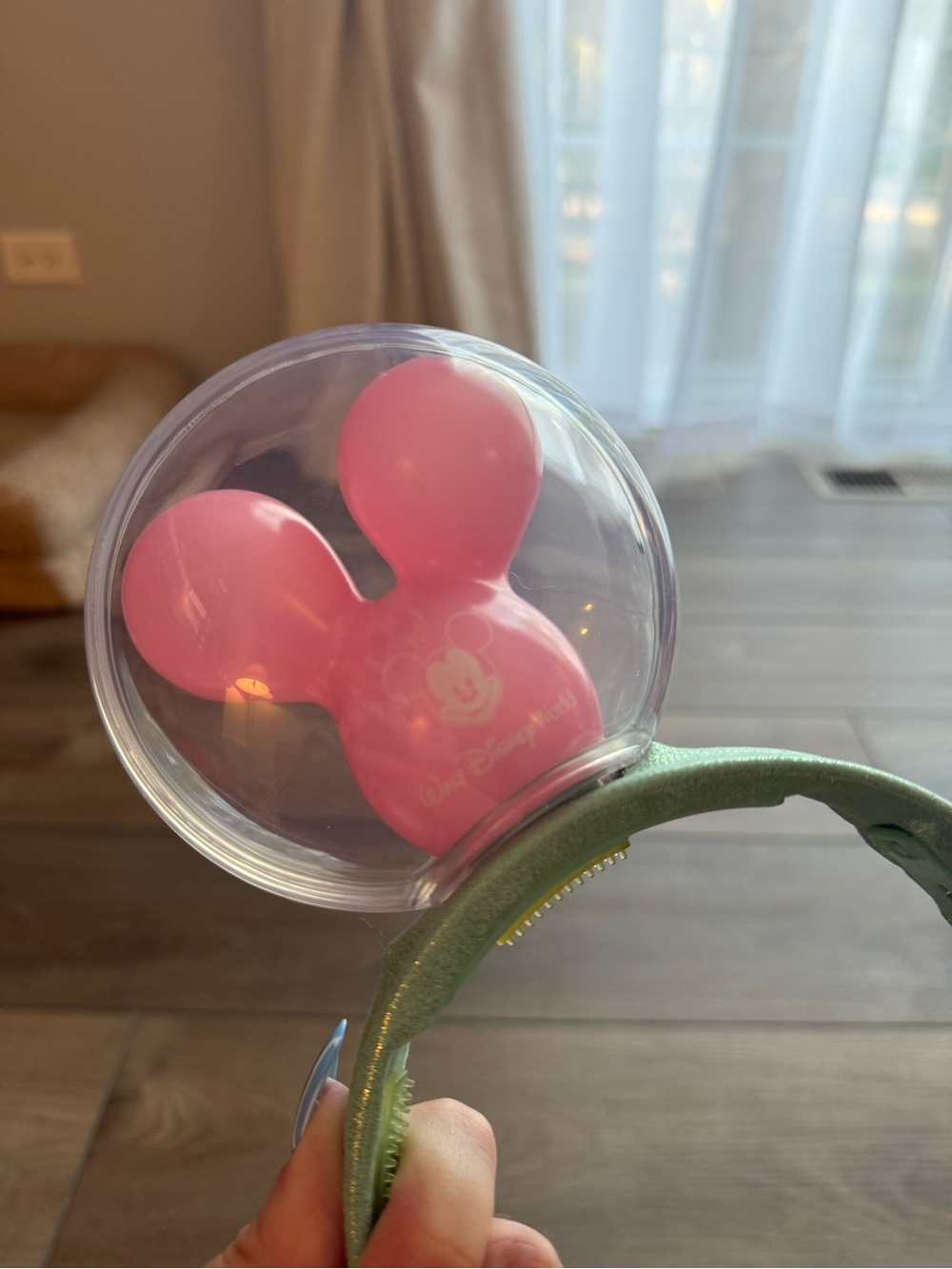 *Disney Light-Up Mickey Bubble Ear Headband with Pink & Purple Balloons - Picture 2 of 5